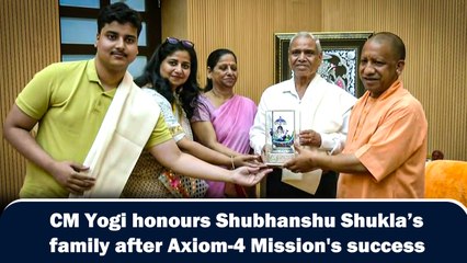 CM Yogi honours Shubhanshu Shukla’s family after Axiom-4 Mission's success