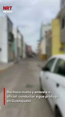 Un conductor en Celaya, Guanajuato, arr0lló a un oficial de tránsito con tal de evitar una infracción. El agente resultó lesion@do y el responsable se dio a la fuga.