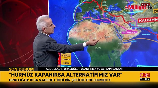 Bakan Uraloğlu CNN Türk'te açıkladı: Hürmüz kapanırsa alternatifimiz var