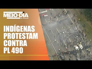 Tropa de choque libera Rodovia dos Bandeirantes após protesto de indígenas