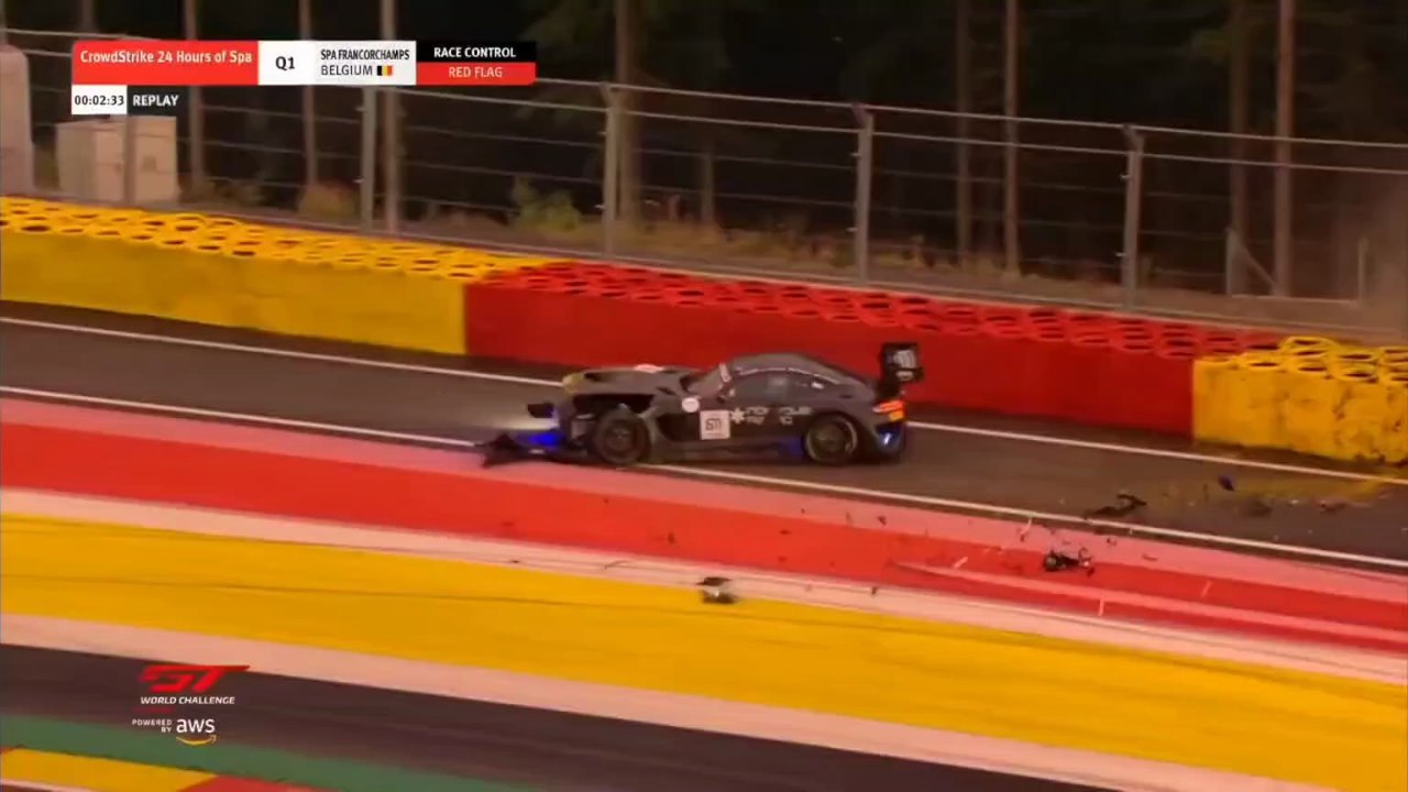 24H Spa 2025 Q1 Sandtler Big Crash