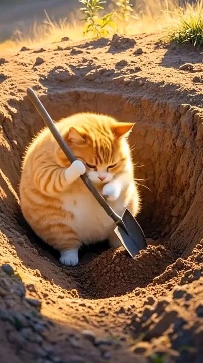 cat is catching goat