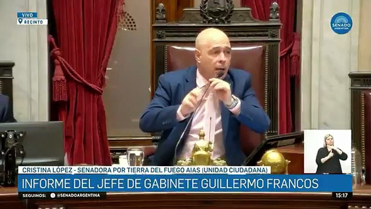 Informe de gestión: Francos se retiró del Senado