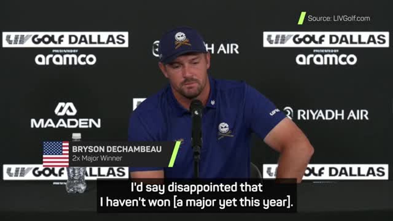 DeChambeau 'disappointed' with form in the majors