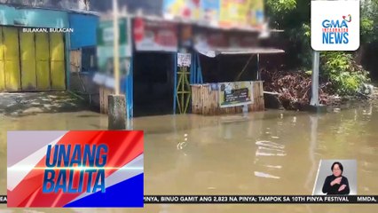 Ilang lugar sa Bulacan, naperwisyo ng baha na dulot ng high tide | Unang Balita