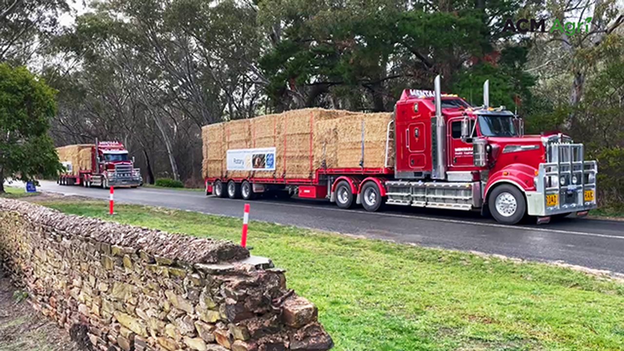 40-tonne hay drop organised by Rotary and Farmers Relief