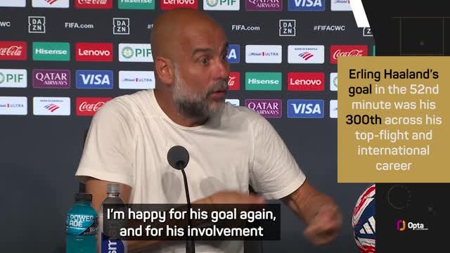 'Quite good, right? - Guardiola congratulates Haaland on 300th career goal