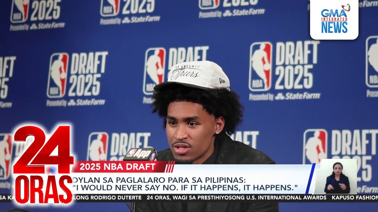 Fil-Am No. 2 pick Dylan Harper, binigyang-pugay ang suporta ng mga magulang | 24 Oras