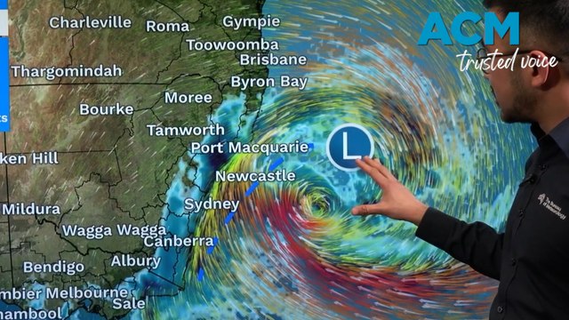 Unseasonal rain in Queensland, coastal low off NSW