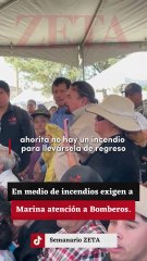 En medio de incendios exigen a Marina atención a Bomberos.