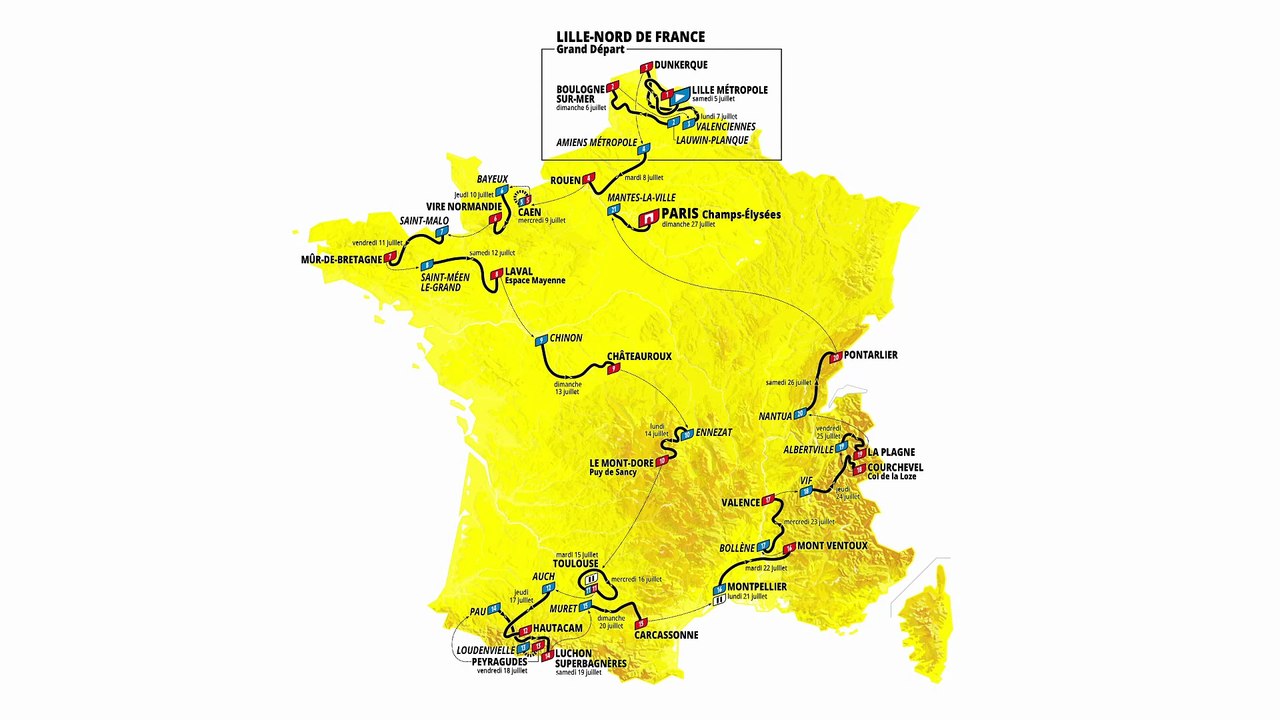 Tour de France 2025, Étape 7 : Saint-Malo - Mûr-de-Bretagne, parcours et profil - Cyclisme - Tour de France