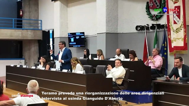 Teramo Il sindaco Gianguido D'Alberto prevede una riorganizzazione delle aree dirigenziali