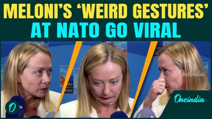 VIDEO: Meloni’s Bizarre Gestures At NATO Summit Spark Speculation Amid Ukraine War And Defense Talks