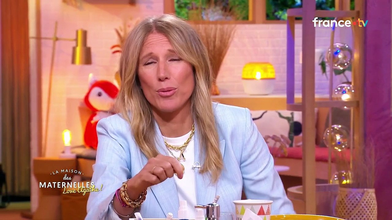 Agathe Lecaron surprise par son mari pour sa dernière dans "Les Maternelles".