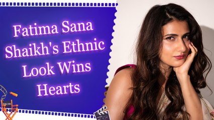 Fatima Sana Shaikh Stuns in Saree Look with Bold Blouse and Dewy Glam