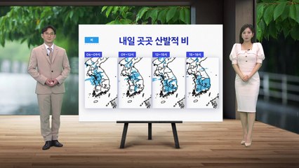 [날씨] 내일 곳곳 산발적 비...'찜통더위' 이어지며 체감 33℃ 안팎 / YTN