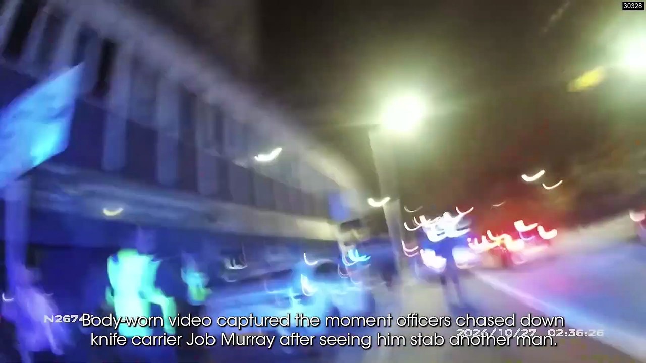 Dramatic body-cam footage shows moment brave police officers tackle Derbyshire knifeman