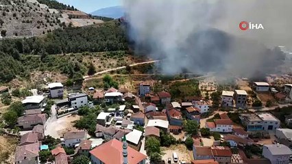 Bursa\'da evlere sıçrayan yangından yeni görüntüler