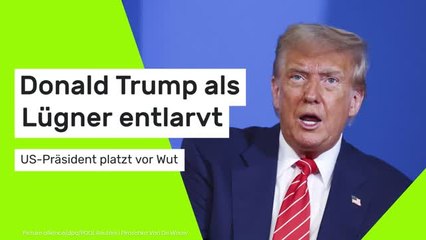 Donald Trump als Lügner entlarvt: US-Präsident platzt vor Wut