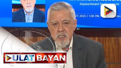 House Prosecution Panel, naghain na ng sagot sa 'Answer Ad Cautelam'  ni VP Duterte