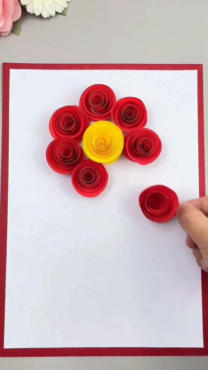 Rolled Paper Flower Greeting Card