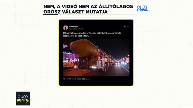 Tényellenőrzés: nincs olyan videó, amely alátámasztaná, hogy Moszkva aránytalan válaszlépésre készül