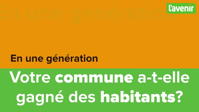 En une génération, votre commune a-t-elle gagné ou perdu des habitants?