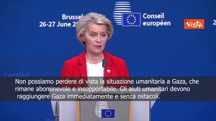 Von der Leyen: La situazione umanitaria a Gaza è abominevole e insopportabile