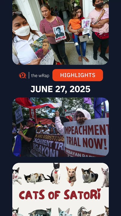 Today's headlines: Missing sabungero, Sara Duterte impeachment, missing cats | The wRap | June 27, 2025