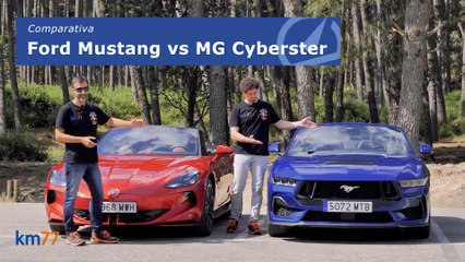 Gasolina V8 vs Eléctrico. Ford Mustang vs MG Cyberster. ¿Qué mundo eliges? 💊 🔴/🔵