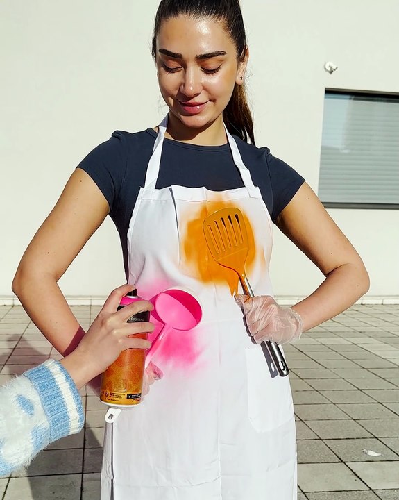 DIY kitchen apron fashion upgrade 💡