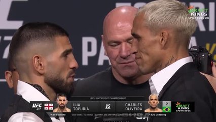 UFC 317 - Le face-à-face dans le respect entre Topuria et Oliveira