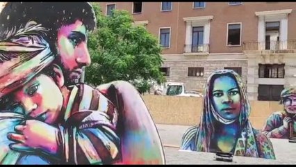 Stop a vittime civili. A Roma l'installazione "Not a Target" di MSF