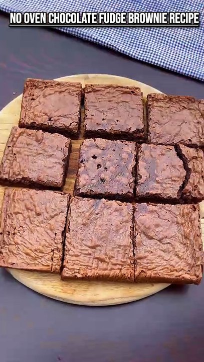 No Oven Chocolate Fudge Brownie Recipe #tastemadeworld #brownie #fudgebrownie #crackybrownie
