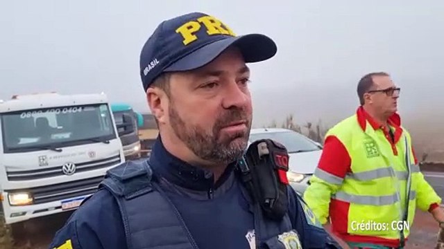 Grave acidente na BR-369 em Cascavel envolve três carros e uma carreta; condutora de Celta fica ferida e condutor de Onix é flagrado com álcool no bafômetro