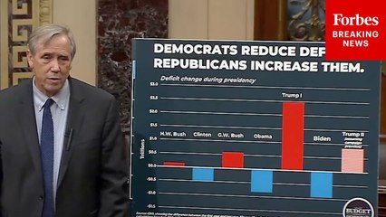 Jeff Merkley Brings The Receipts To Argue That Republicans Blow Out The Deficit While Dems Reduce It