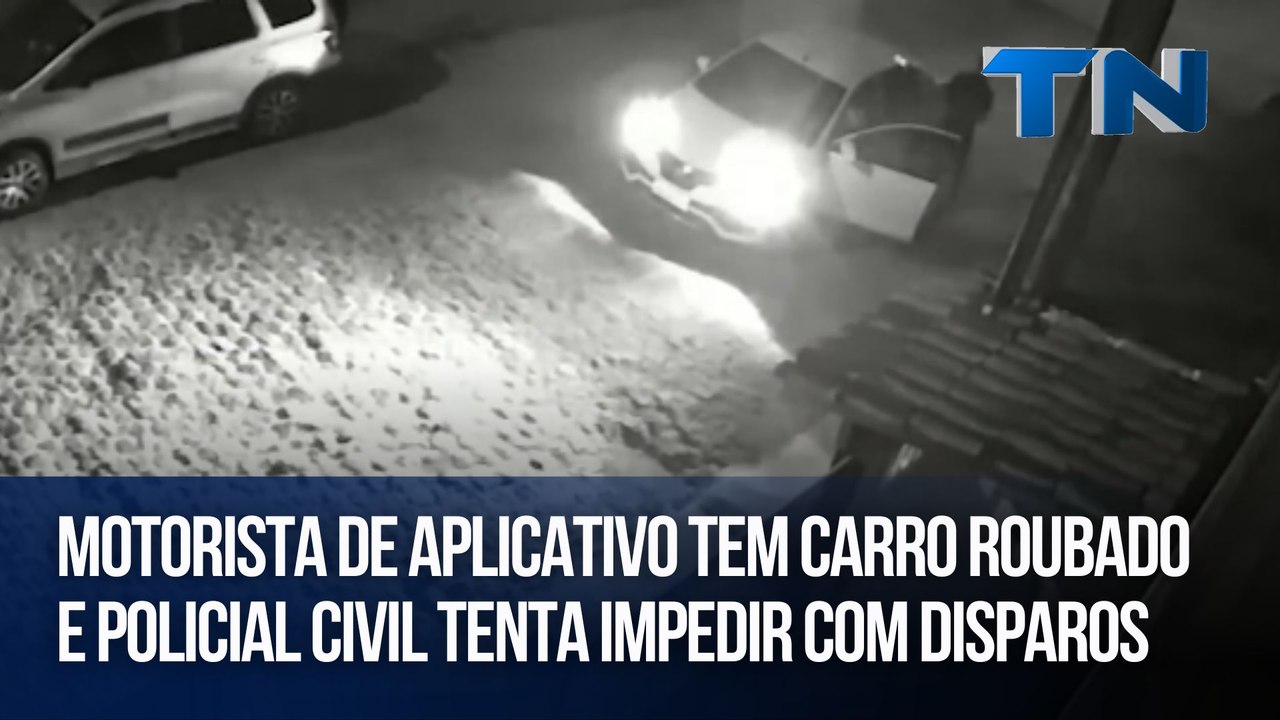 Motorista de aplicativo tem carro roubado e policial civil tenta impedir com disparos