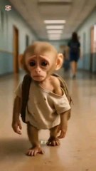 poor baby work hard for achieving admission in school