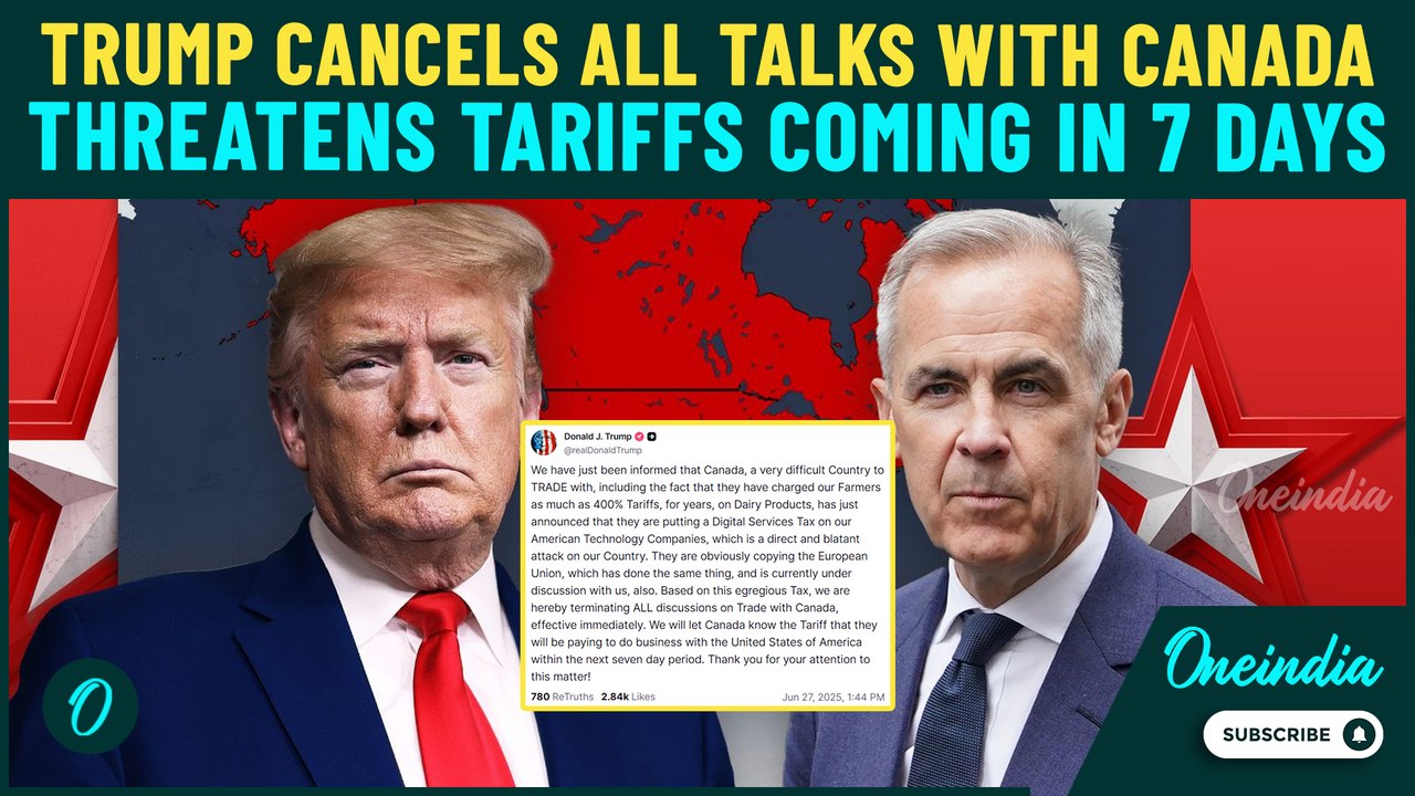 BREAKING: Trump Drops Trade BOMB On Canada! Terminates Deal, Vows Tariffs Over Digital Tax On US