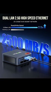 GMKtec M7 Mini Gaming PC – Ryzen 7 PRO 6850H, 16GB DDR5, 512GB SSD, Dual NIC, USB4, HDMI 2.1#minipc