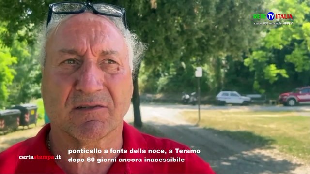 ponticello a fonte della noce, Teramo dopo 60 giorni ancora inaccessibile