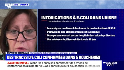 Intoxication E.coli: "14 enfants ont pu quitter l'hôpital", détaille Béatrice Bertaux, maire adjointe de Saint-Quentin (Aisne) en charge de la santé