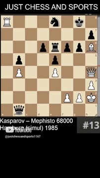 Garry Kasparov defeats Mephisto 68000 with the Damino's Bishop checkmate (1985)