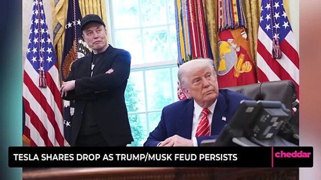 Tesla Shares Drop as Trump/Musk Feud Persists
