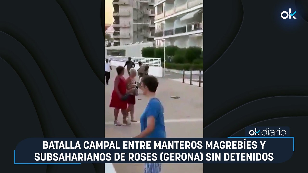 Batalla campal entre manteros magrebíes y subsaharianos de Roses (Gerona) sin detenidos