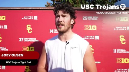 USC Trojans Tight End Joey Olsen Discusses How Sitting Back Benefited His Playing