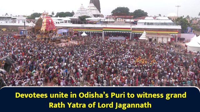 Devotees unite in Odisha’s Puri to witness grand Rath Yatra of Lord Jagannath
