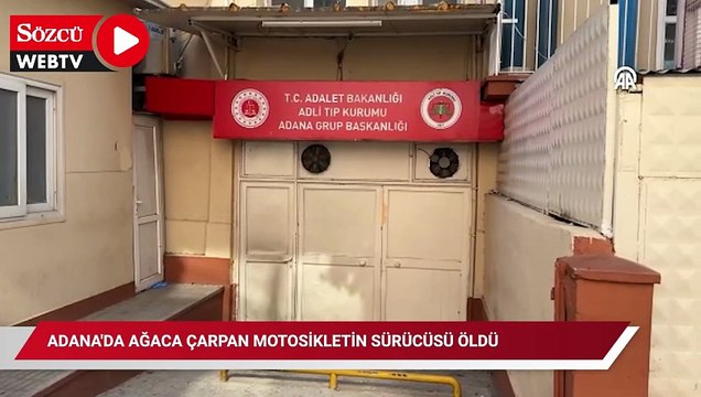 Adana'da ağaca çarpan motosikletin sürücüsü öldü