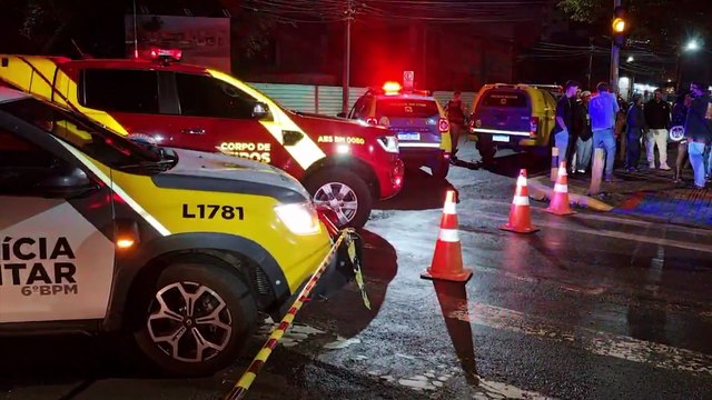 Jovem é atropelado na faixa de pedestres no centro de Cascavel; condutor foi preso por embriaguez