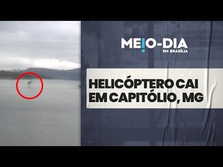 Veja helicóptero caindo no Lago de Furnas em Capitólio (MG)
